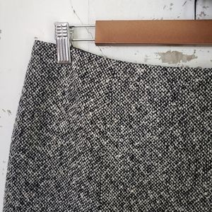 GAP Women's Academia Wool Blend Flounce Black Midi Skirt Size 6